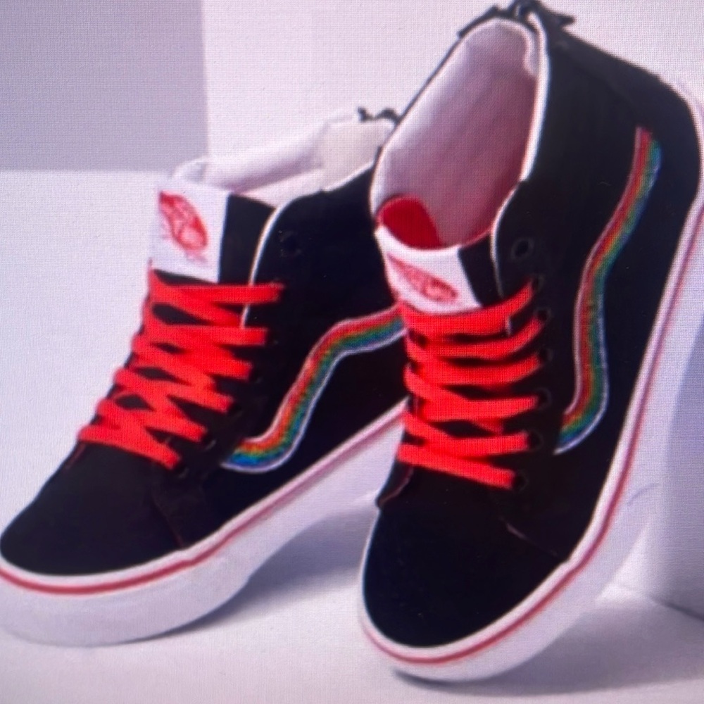 Vans Chenille Rainbow Shoes Sk8-hi Zip